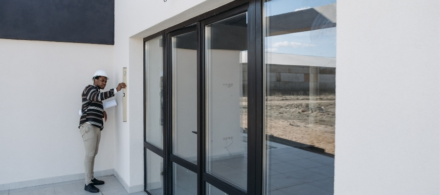 Aluminium door installation by Bamba & Ngilima Enterprise